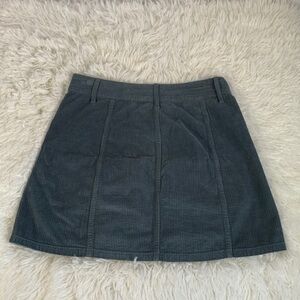 American Eagle Blue Corduroy High Rise A-Line Mini Skirt